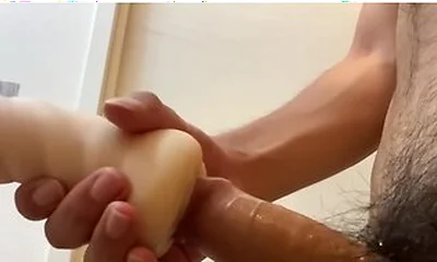 Massive Ejaculation By Squeezing The Phimosis Penis With Sexy Toy