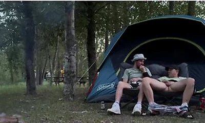Sucking His Mushroom Head While Camping