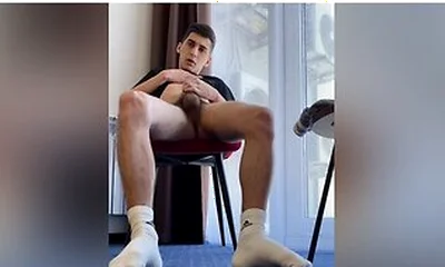 Hairy Legs White Socks Handjob