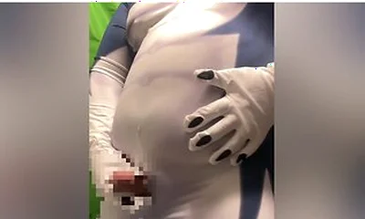 Japanese Chubby Masturbating In A Suit
