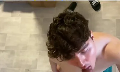 Swallowing Huge Load From Big Uncut Cock