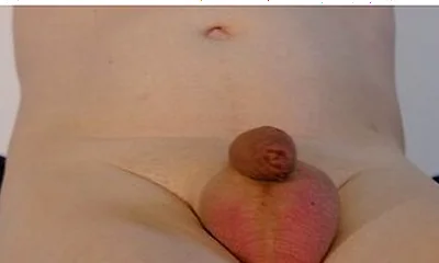 Small Shaved Uncut Penis As Jonathan Sat Naked Shows His Little Cock And Shrilled Foreskin And Big Balls