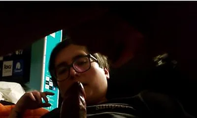 Gamer Boy Gets Cock Sucked By Stepdaddy
