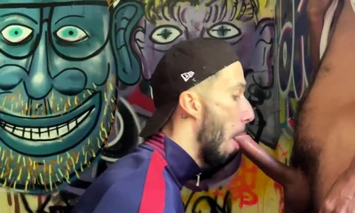 Cocksucking worships hooded arab guy akim