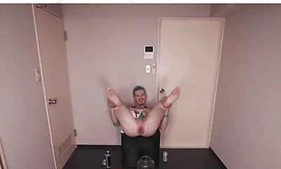 Rose Bud And Axel Abysse - Deviant Jock Stuffs Huge Amount Of Food In His Prolapsed Asshole