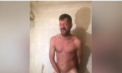 Faggot Fucks His Hole With Long Dildo And Shoots His Load