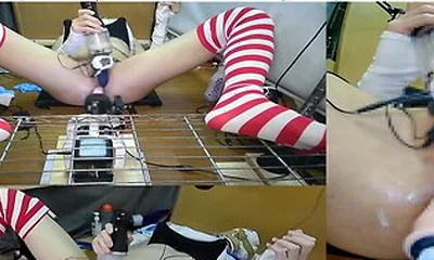 乳首とアtルとおちんちんの3箇所をローtーション責めされなから動かないようかんはります,島風コス,女装,2021-09-18 1