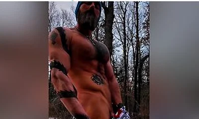 Thane Rivers Flexing And Stroking His Throbbing Cock!