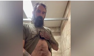 Jacking Off In Home Depot Bathroom: Stepdaddy Needed To Unload And Came All Over The Stall