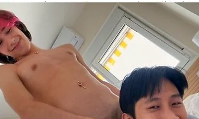 Real Life - Hung Uncut Twink Fucks His Asian Boyfriend In Chastity