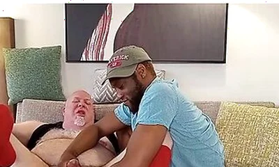 Straight Delivery Driver Seduced! Cant Help Himself And Has To Play With The Bear!!
