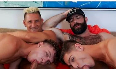 Jake And His Stepson Jack Have Scorching Hot Sex With Benvi And His Stepdaddy With Jack Valor, Jake Nicola And Jax Thirio