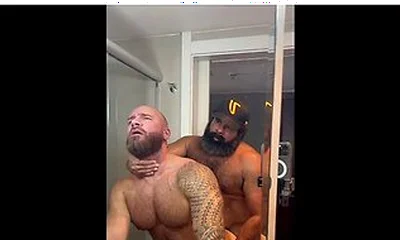 Muscular Hairy Bears Shower Fun Dominant Bear Top & Intense Chemistry