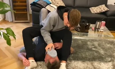 German sneaker master feet licking
