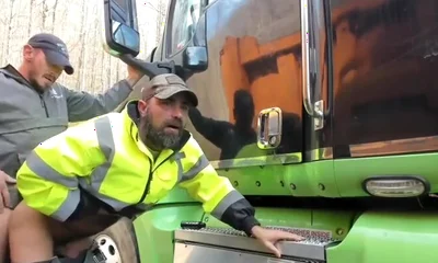 lumberjacks are having fun in the woods