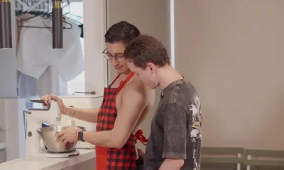 Kitchen Breeding I Caught Him Baking Naked And I Fuck Him Hard Bareback Until Creampie