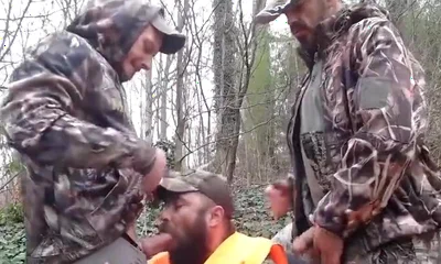 Sucking cocks outdoor