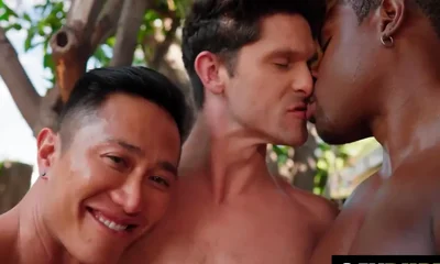 Jkab Ethan Dale, Deangelo Jackson And Ethan Dale - A Gay Train Threesome
