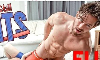 Beefy Logan Aarons Still Fits His Wrestling Singlet & Johnnys Cock - Full
