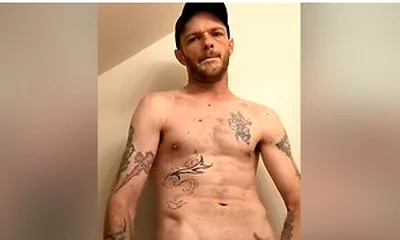 Sexy Guy Stroking Bwc In The Mirror