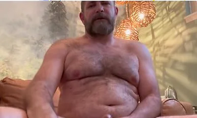 Hairy Verbal Stepdad Jerks Off On The Sofa - While Running His Dirty Mouth