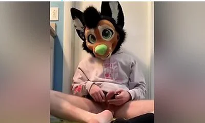 Furry Nerd Showing Off Feet Verbal Jerking Off With Sock