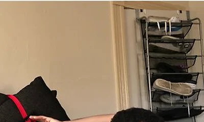 Red Bone In Fucking My Big Red Dildo In The Ass