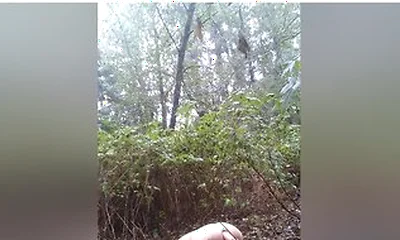 Twink Uses Huge Toy In Woods