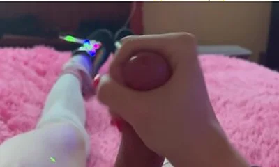 Silly Femboy Plays With Himself And Makes A Milky Mess Heheo(^^)o