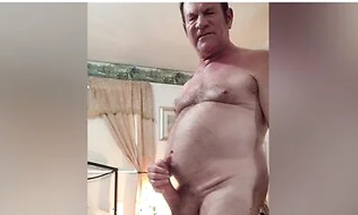 Old Man Stroking Big Dick