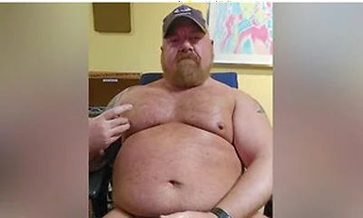 Stroking Thick Bear Cock