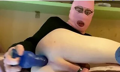 Young Femboy Opens Her Ass With A Dildo Secretly