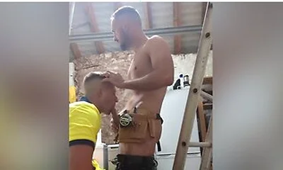 Tradie Lad Drops To His Knees