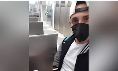 Jacking Off And Cumming With My Pants Down To My Ankles At The Chicago Airport Bathroom