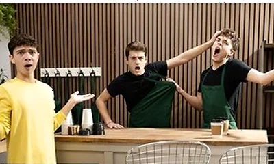 Men - Sam Ledger Wants A Coffee But Ends Up Taking Joey Millss Cock In His Mouth