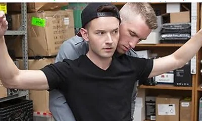 Officer Nick Fitt Takes Full Control Over Skinny Boys Asshole For Stealing A Dildo