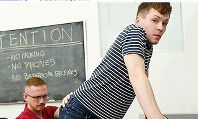Brody Kayman And Damian Rose In While In Detention, Professor Kayman Has A Very Serious Talk With His Naughty Student 18