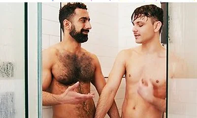 Roommates Enzo Muller & Ali Rushs Shower Jerk Off Together Excuses Lead To Hot Sex