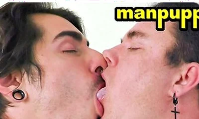 Leo Blue And Johnny Mercy Like Sucking Each Others Tongue