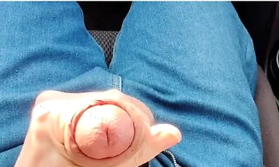 Taxi Driver Jerks Off My Big Dick While Driving Me Home From College