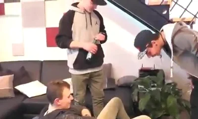 Tasty shoe licking german master