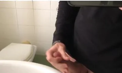 Teen 18+ Playing With Lube On His Big Thick Uncut Dick