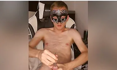 Stuffed A 9 Inch Long 8mm Wide Ribbed Sound Down My Urethra