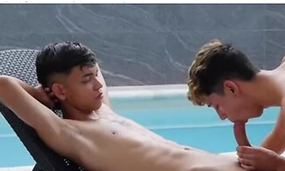 Ricky Montes Blows Slim Rich Huge Dick After Steamy Massage