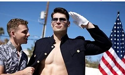 Jack Waters Starts Sucking Marine Malik Delgaty As He Salutes And Stays Still