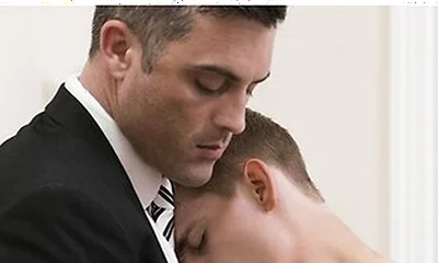 Religious Boy Zach Brenton Bends Over The Desk And Takes Bishop Harts Fat Cock