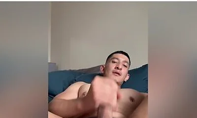Sexy Latino Guy Twerks On A Jockstraps, Masturbates And Lots Of Cum