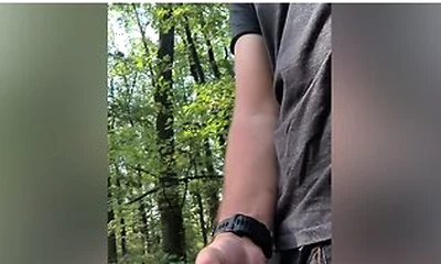 Cumshot In The Middle Of The Forrest