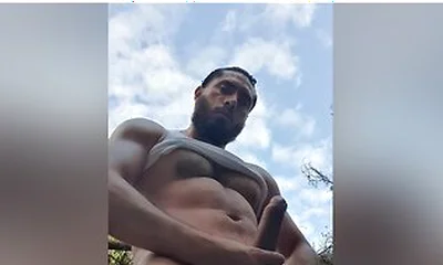 Selfsuck Cum By The Pond