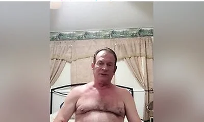 Old Man Stroking In Bed